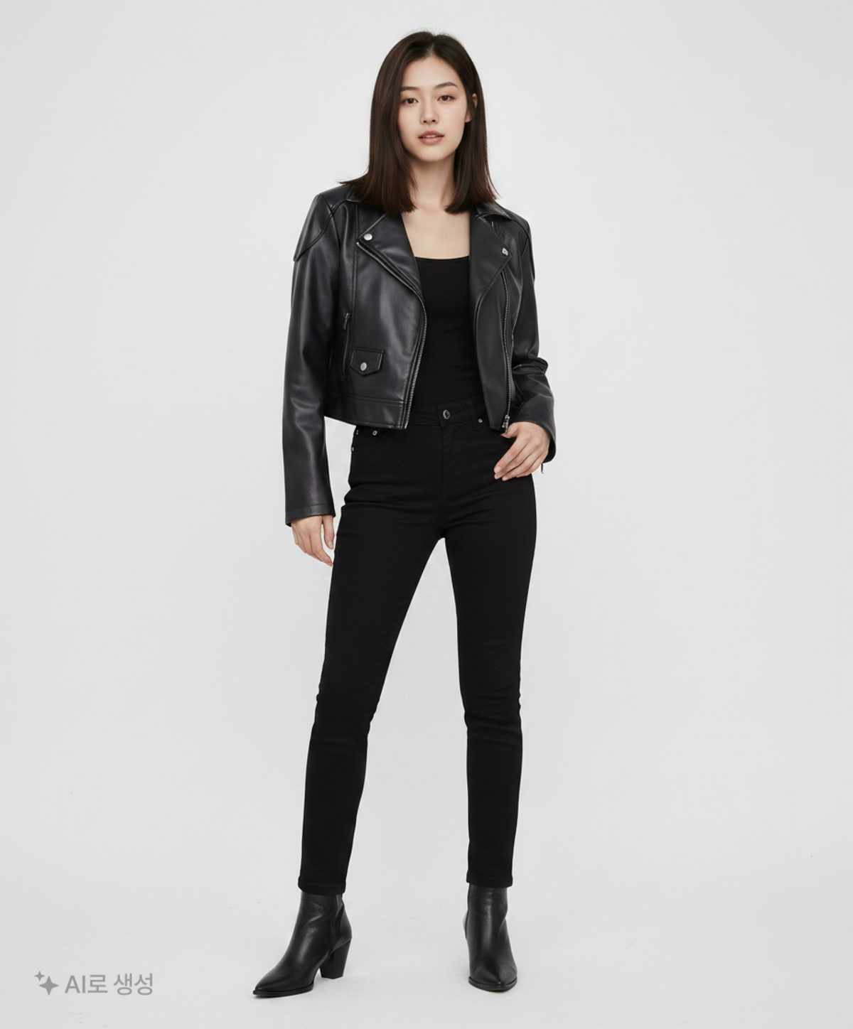 유희(YOUHEE) BE MY YOUHEE BIKER JACKET BLACK FREE