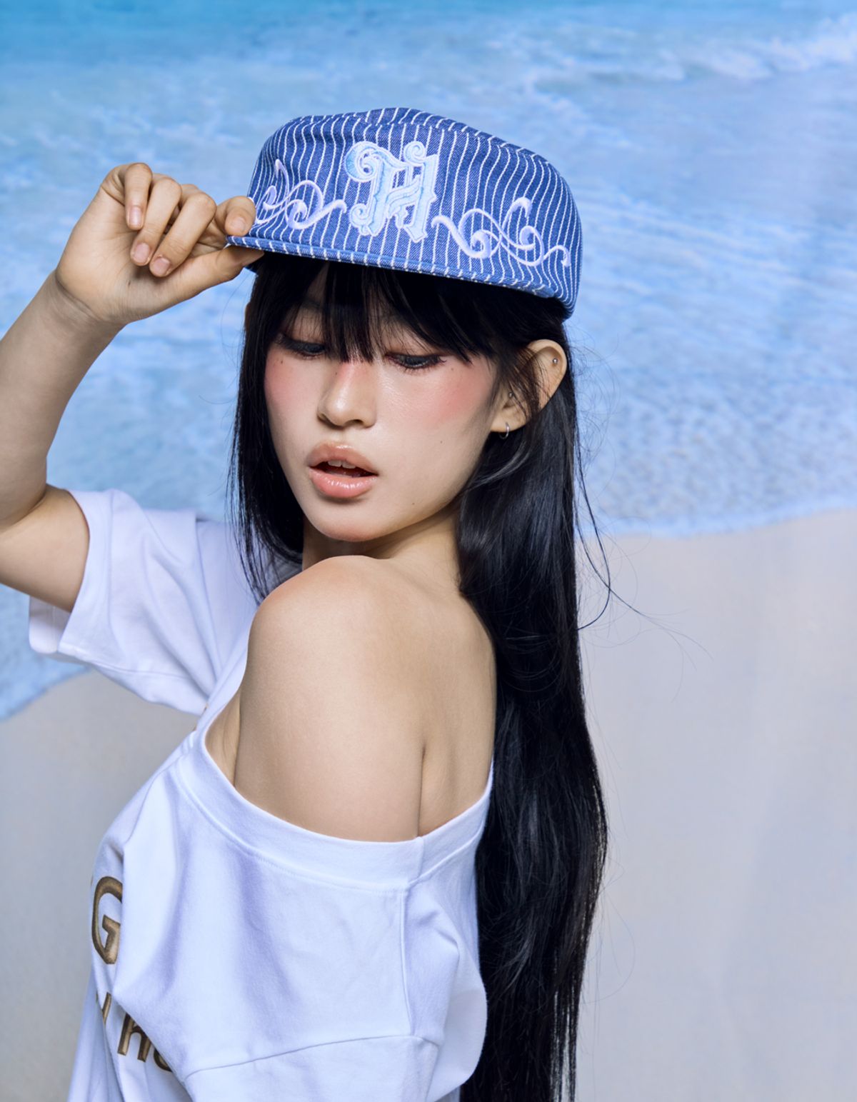 혼쿄(HONKYO) Soldier Girl Pillbox Cap- Stripe