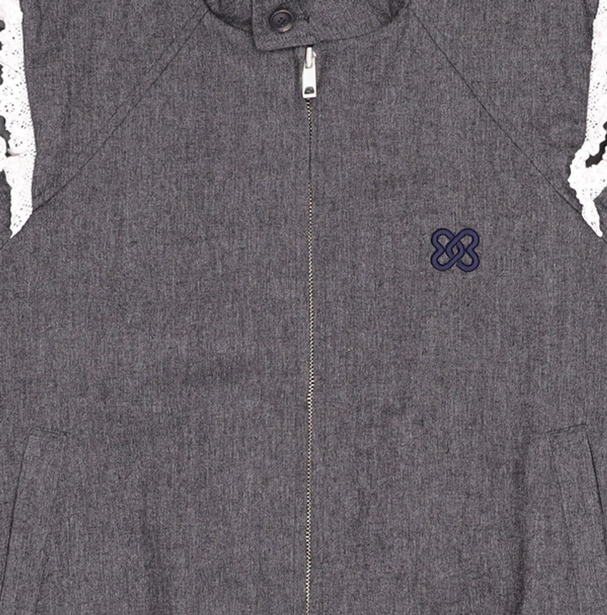 매드핑크(MADPINK) SHOULDER LACE BLOUSON BLACK FREE