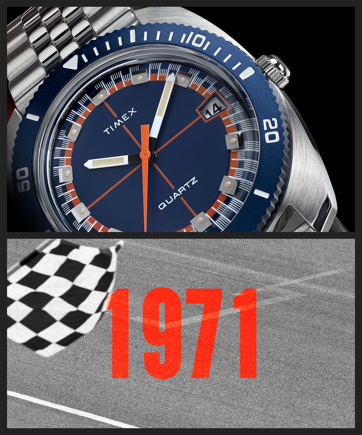 타이맥스(TIMEX) Q TIMEX 1971 벨로시티 레이싱워치 36mm