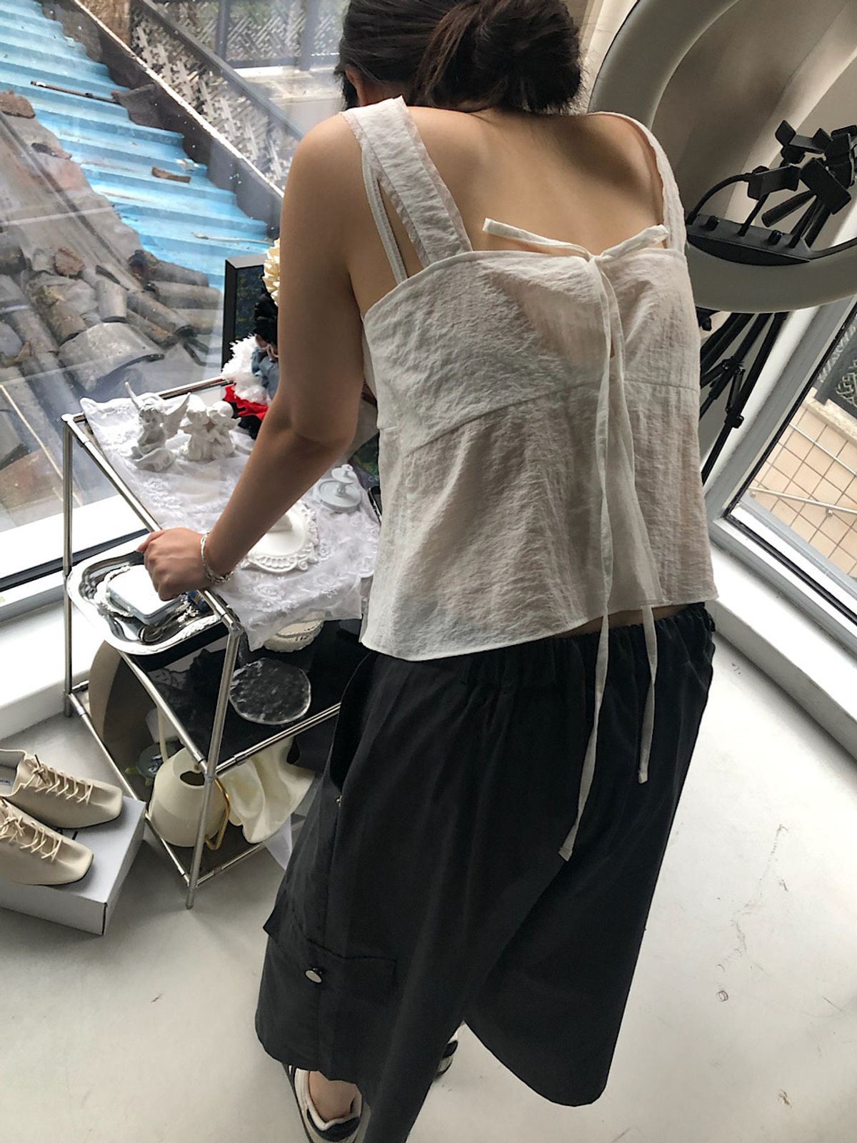 아포엠(APOEM) Mist Veil  Blouse (2C)