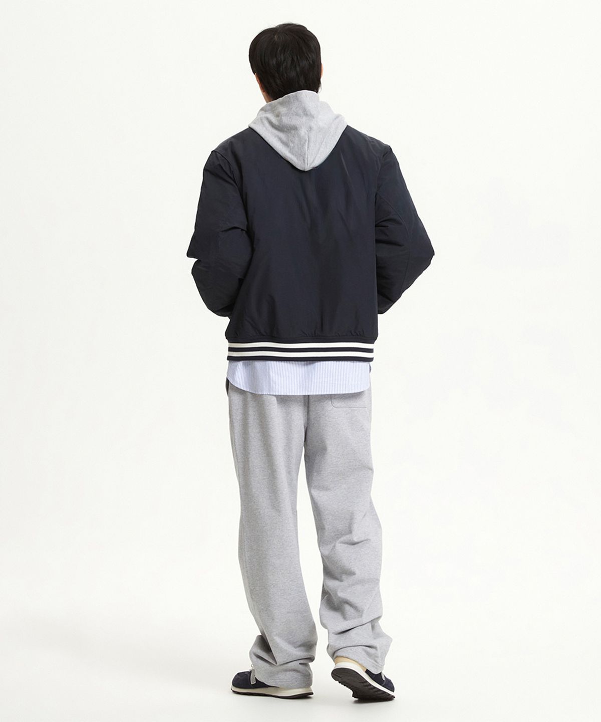 뉴발란스(NEW BALANCE) NBNQGCO113 / UNI NB 바시티 후디드 패딩 (NAVY)