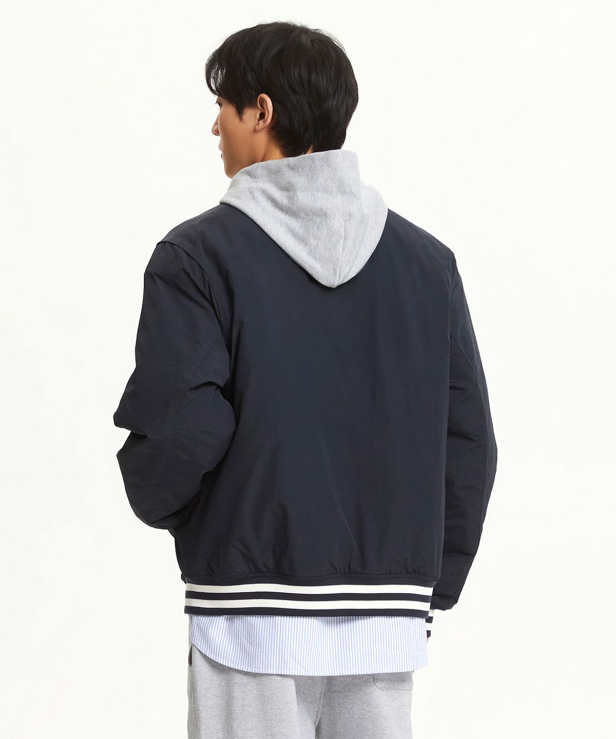 뉴발란스(NEW BALANCE) NBNQGCO113 / UNI NB 바시티 후디드 패딩 (NAVY)