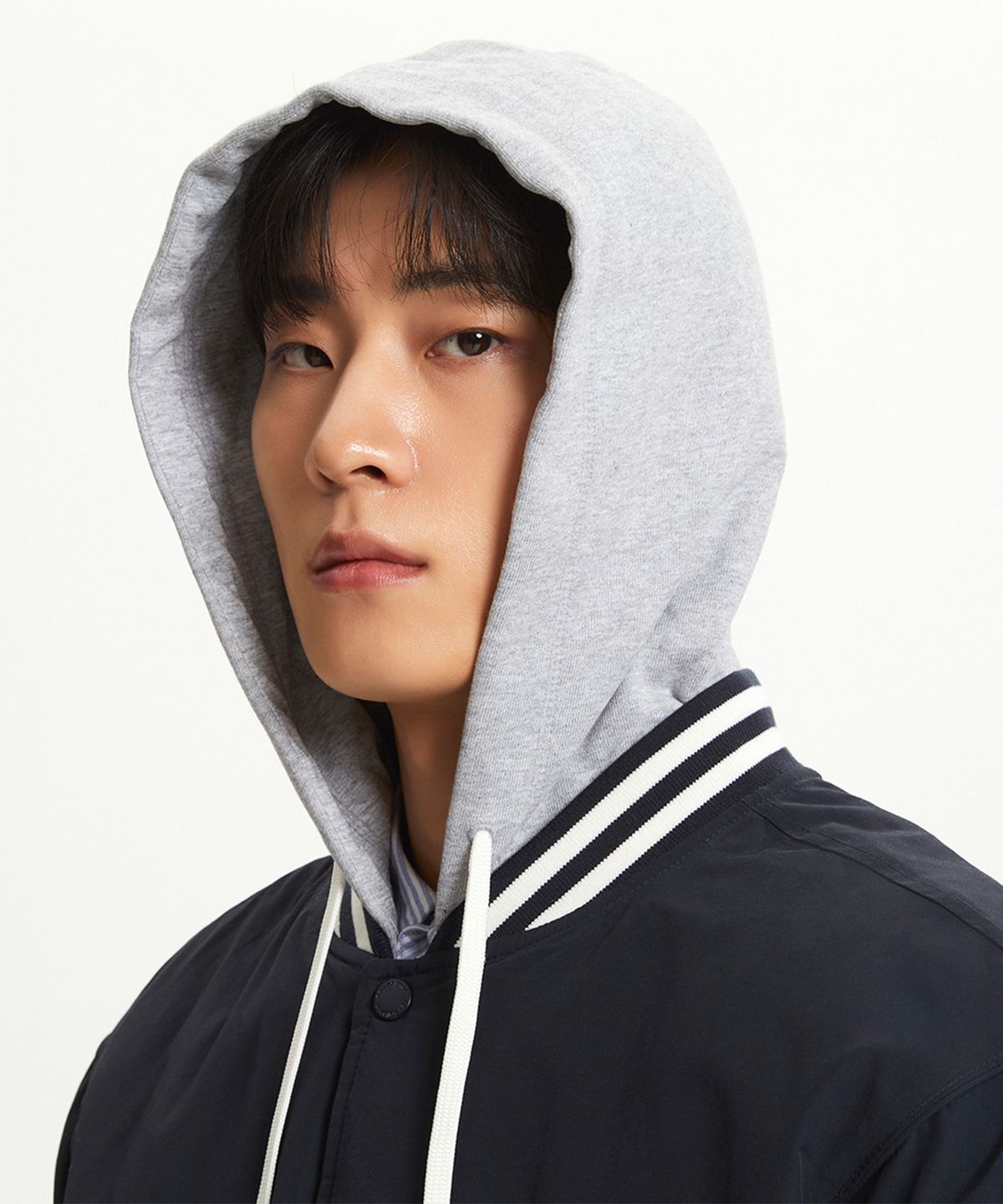 뉴발란스(NEW BALANCE) NBNQGCO113 / UNI NB 바시티 후디드 패딩 (NAVY)