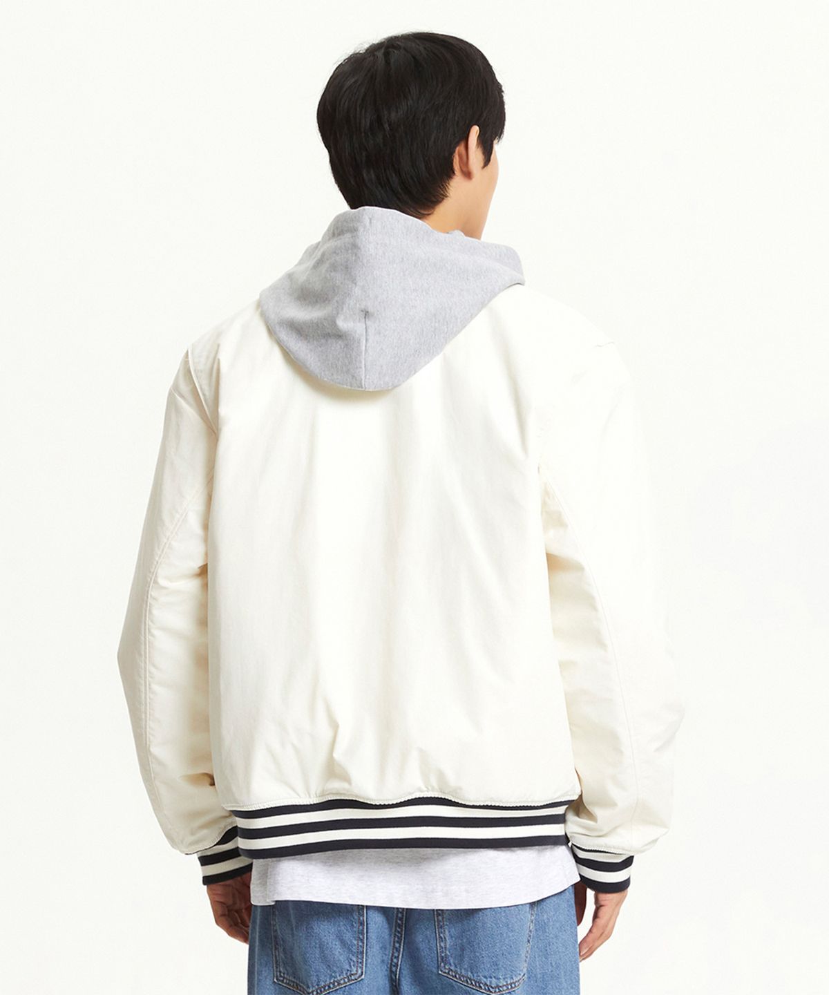 뉴발란스(NEW BALANCE) NBNQGCO113 / UNI NB 바시티 후디드 패딩 (IVORY)