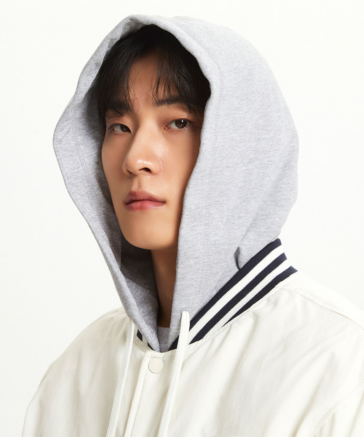 뉴발란스(NEW BALANCE) NBNQGCO113 / UNI NB 바시티 후디드 패딩 (IVORY)