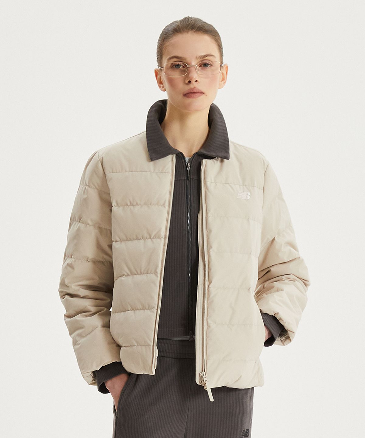 뉴발란스(NEW BALANCE) NBNPF4W022 / WOMEN 액티브 라이트 다운 (L/BEIGE)