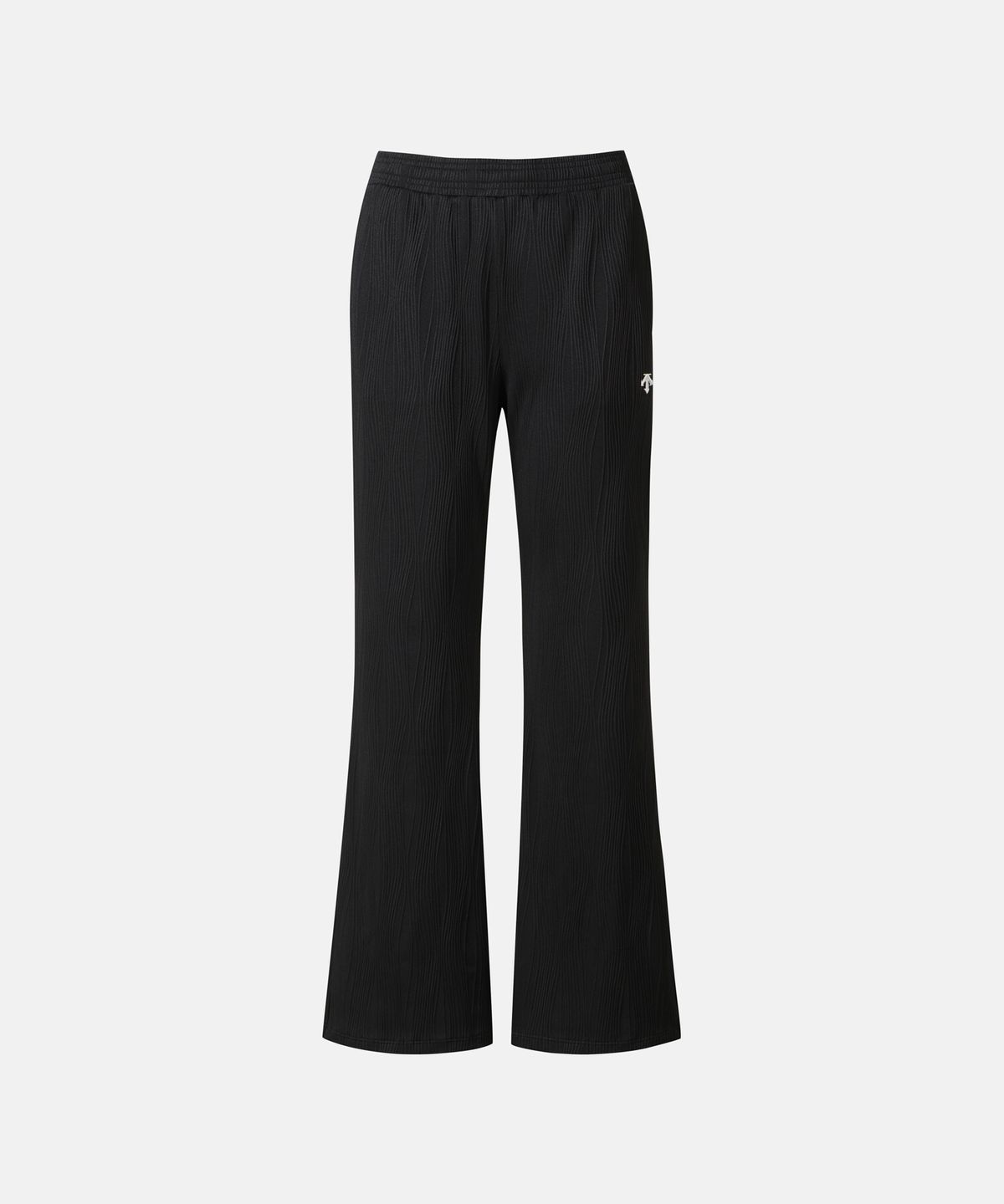 데상트(DESCENTE) 여성 골지 부츠컷 트레이닝 팬츠 블랙 SR322PFP71
