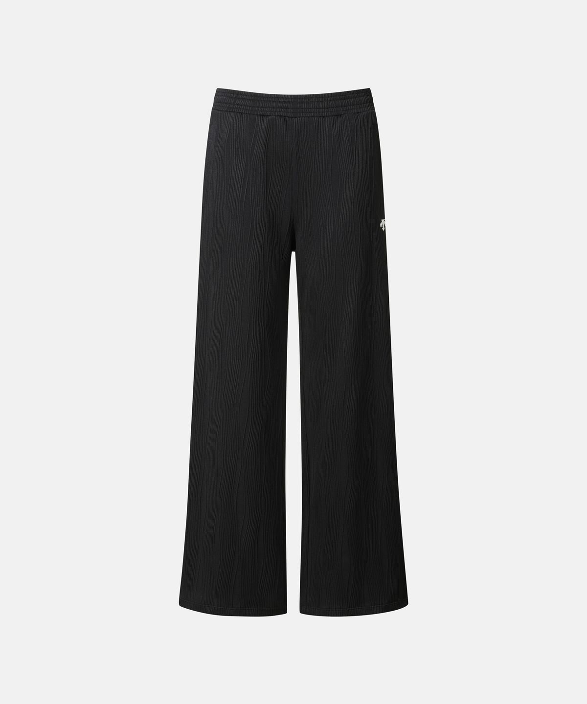 데상트(DESCENTE) 여성 골지 세미와이드핏 트레이닝 팬츠 블랙 SR322PKP71