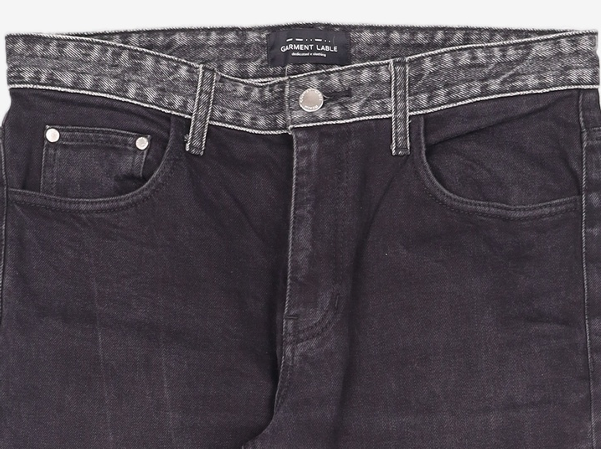 가먼트레이블(GARMENT LABLE) GL Stitch Jeans - Man in Black / Tapered L