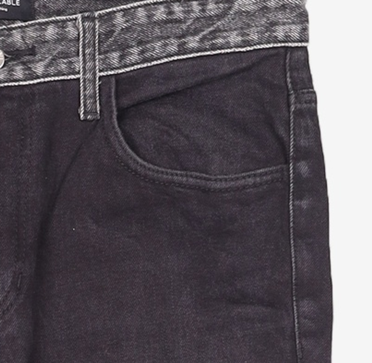 가먼트레이블(GARMENT LABLE) GL Stitch Jeans - Man in Black / Tapered L