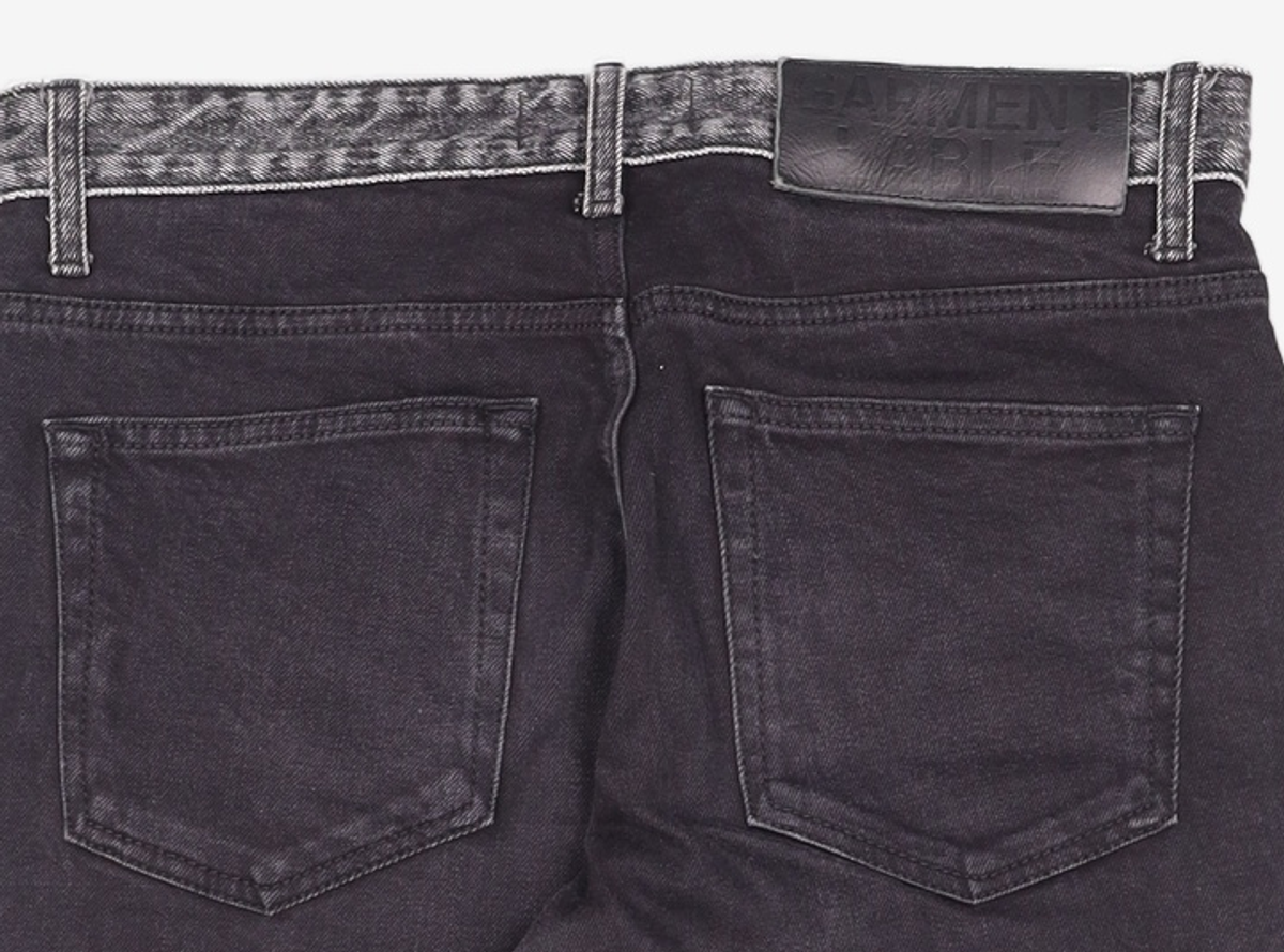 가먼트레이블(GARMENT LABLE) GL Stitch Jeans - Man in Black / Tapered L