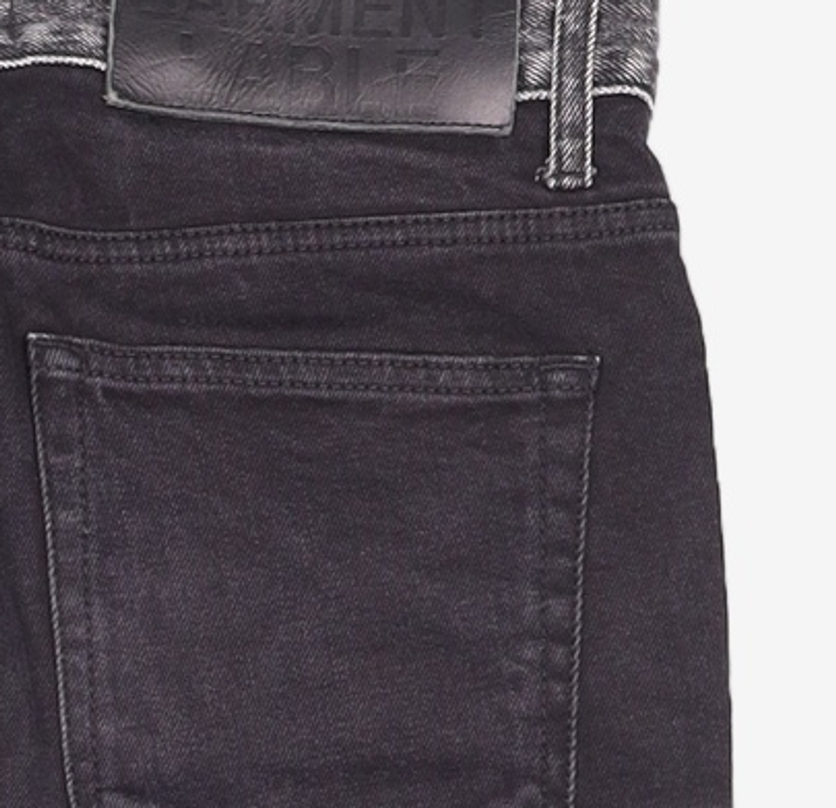 가먼트레이블(GARMENT LABLE) GL Stitch Jeans - Man in Black / Tapered L