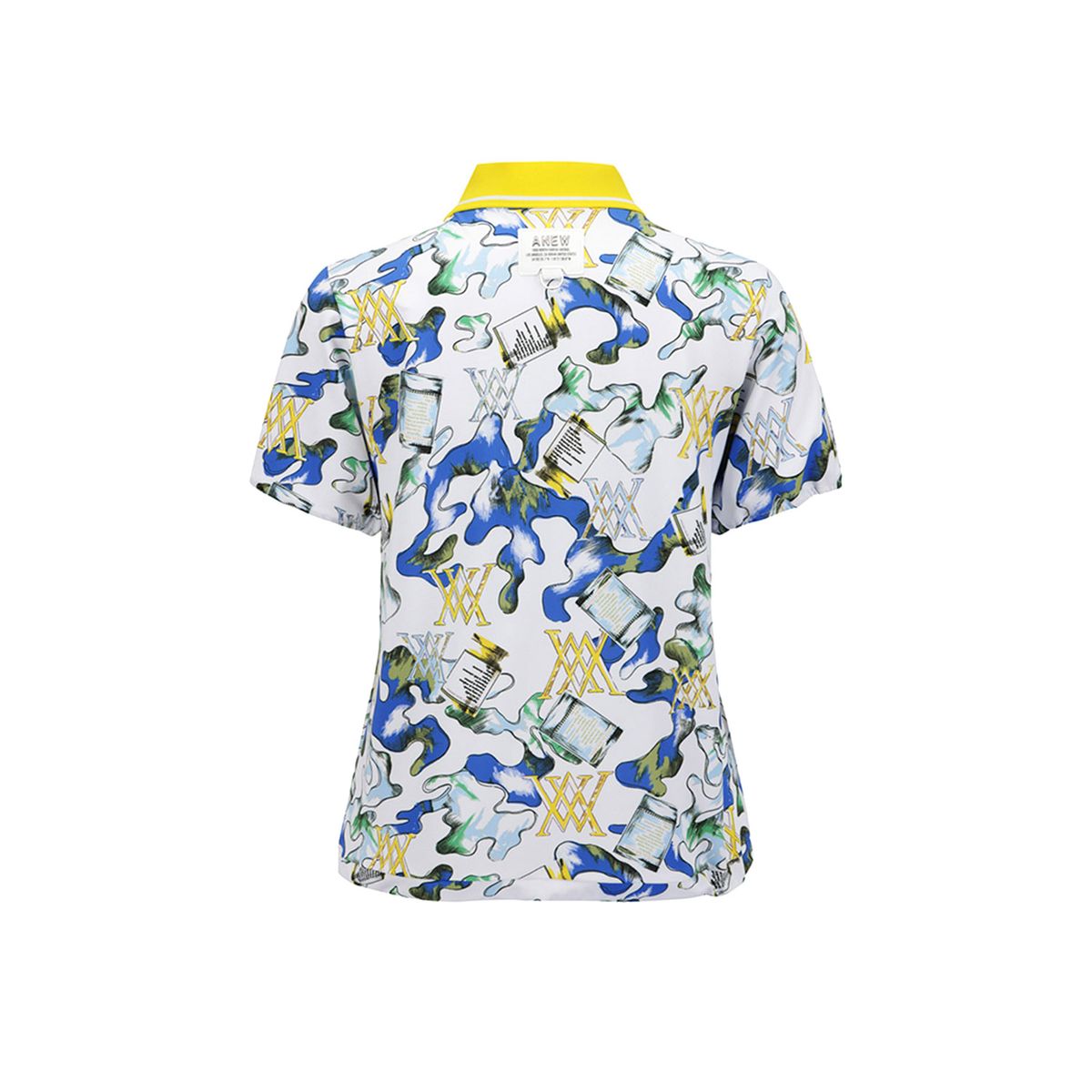 어뉴골프(ANEW GOLF) WOMEN ABSTRACT PATTERN BLOUSON T-SHIRT_WH