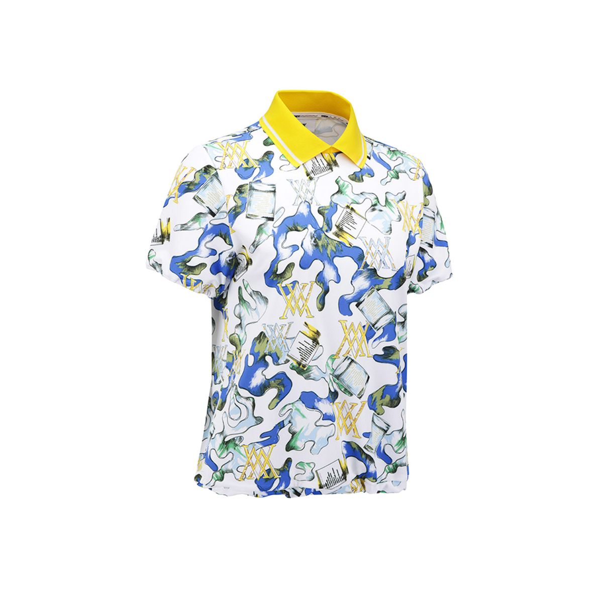 어뉴골프(ANEW GOLF) WOMEN ABSTRACT PATTERN BLOUSON T-SHIRT_WH