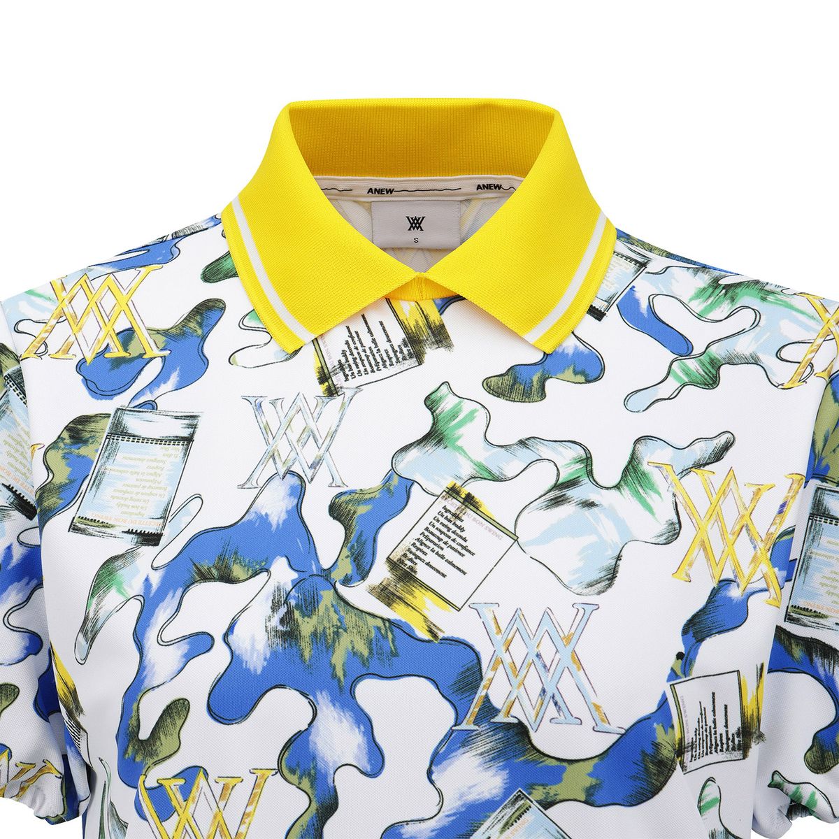 어뉴골프(ANEW GOLF) WOMEN ABSTRACT PATTERN BLOUSON T-SHIRT_WH