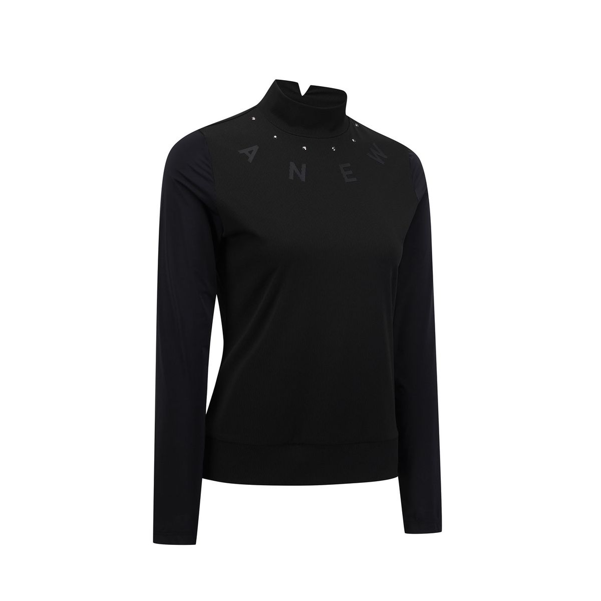 어뉴골프(ANEW GOLF) WOMEN MOCK NECK COOLING SLEEVE T-SHIRT_BK