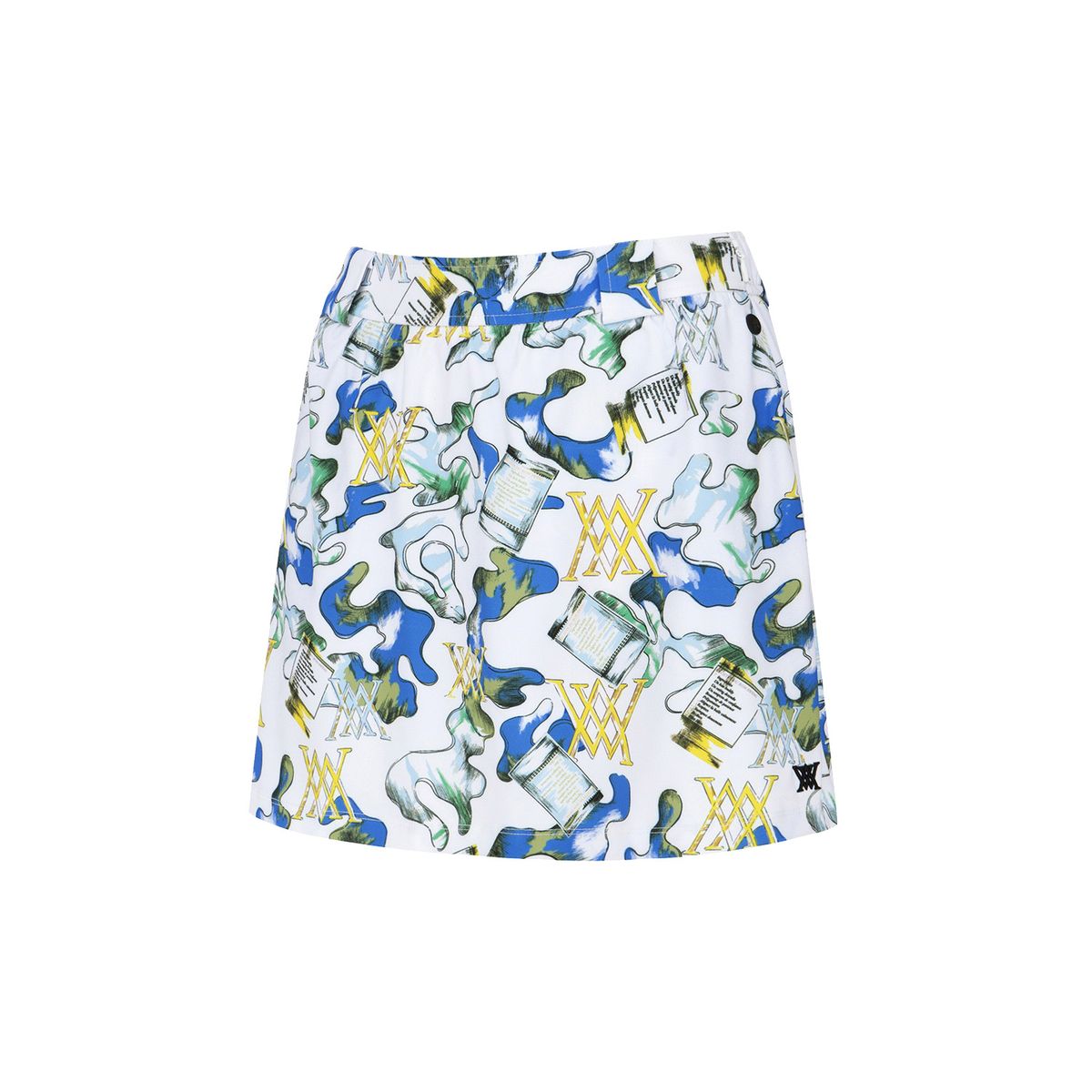 어뉴골프(ANEW GOLF) WOMEN ABSTRACT VOLUME FLARE SKIRT_WH