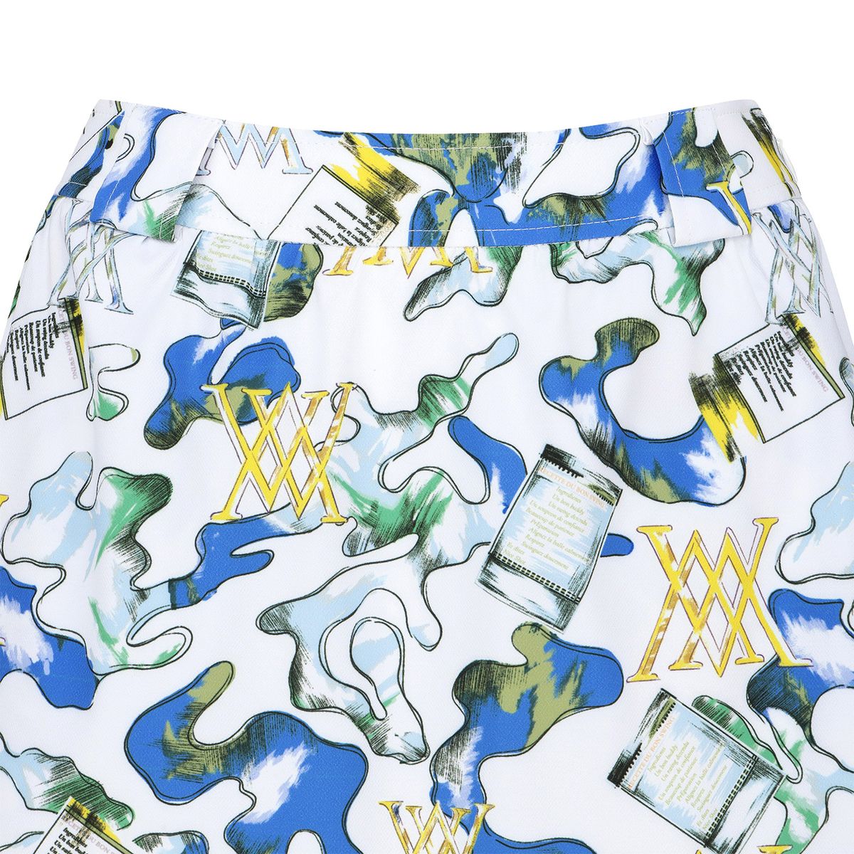 어뉴골프(ANEW GOLF) WOMEN ABSTRACT VOLUME FLARE SKIRT_WH