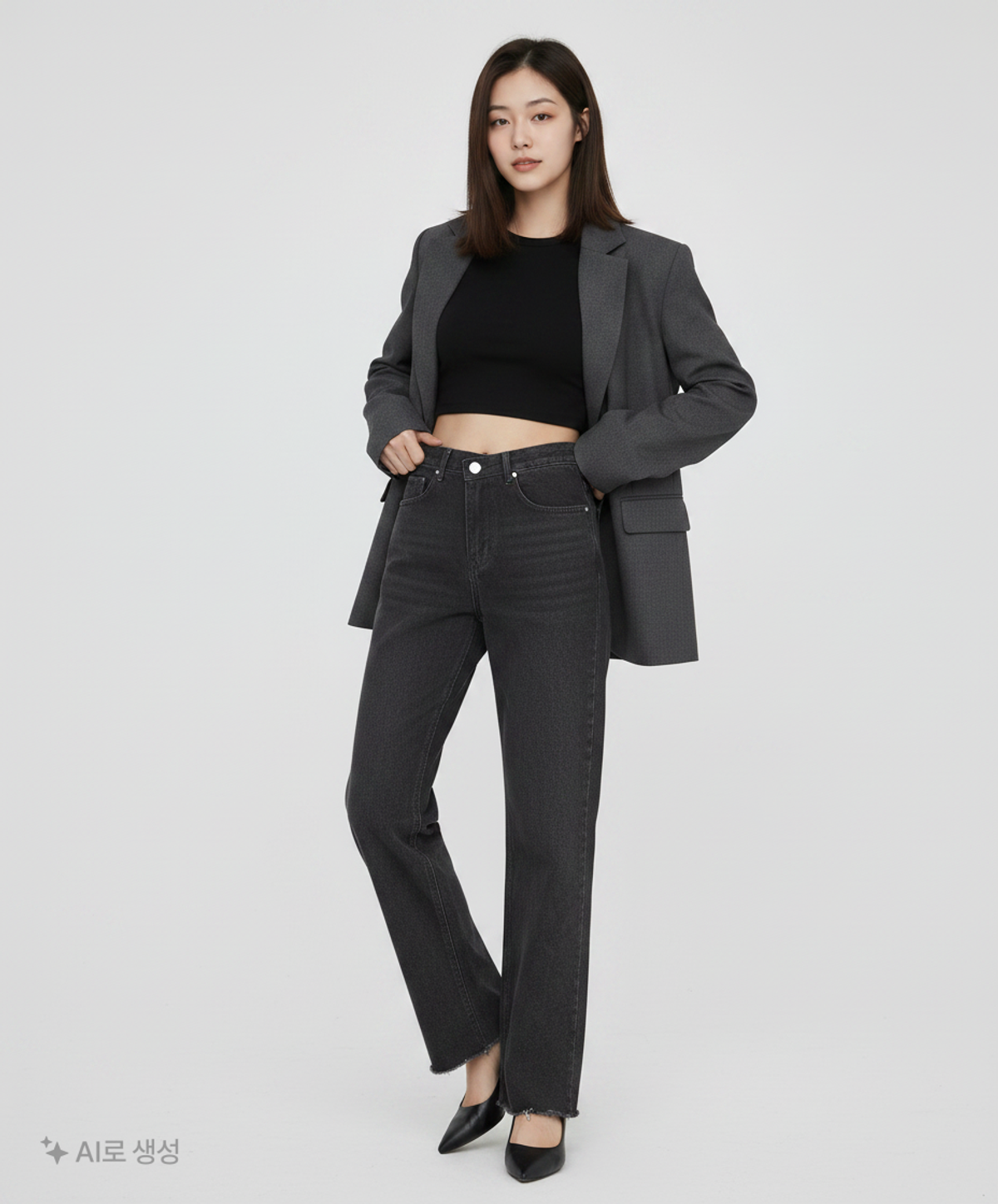 파도(WAVE) 청/데님 팬츠 S