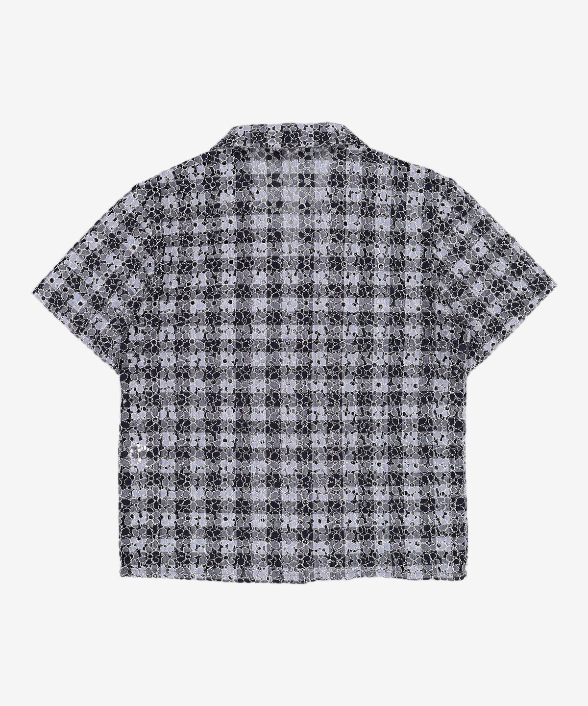 엽페(YUPPE) CHECK LACE SHIRT_BLUE FREE