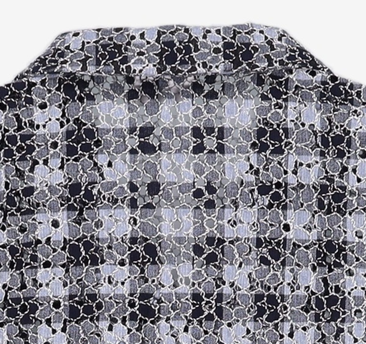 엽페(YUPPE) CHECK LACE SHIRT_BLUE FREE