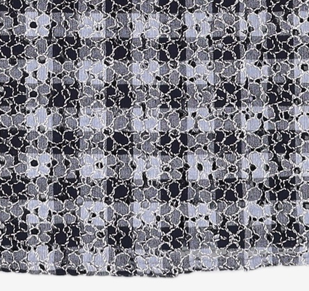 엽페(YUPPE) CHECK LACE SHIRT_BLUE FREE