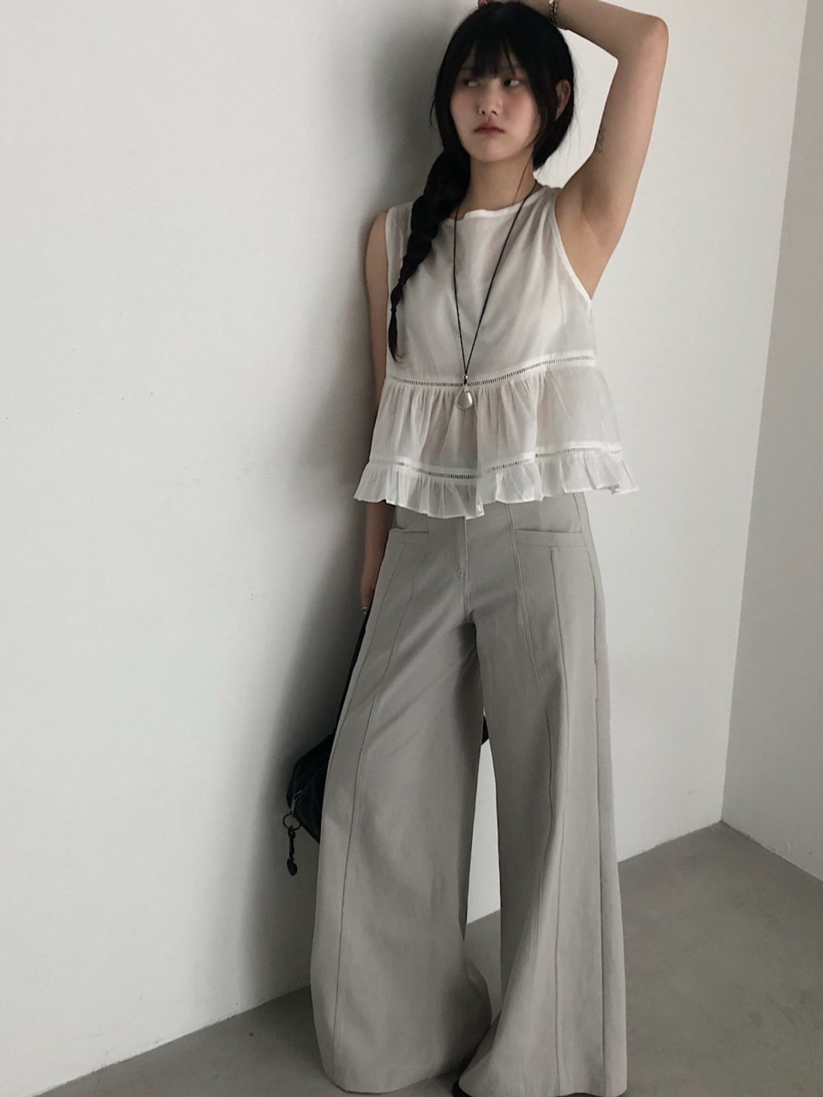 아포엠(APOEM) Cool Hazel Wide Pants (2C)