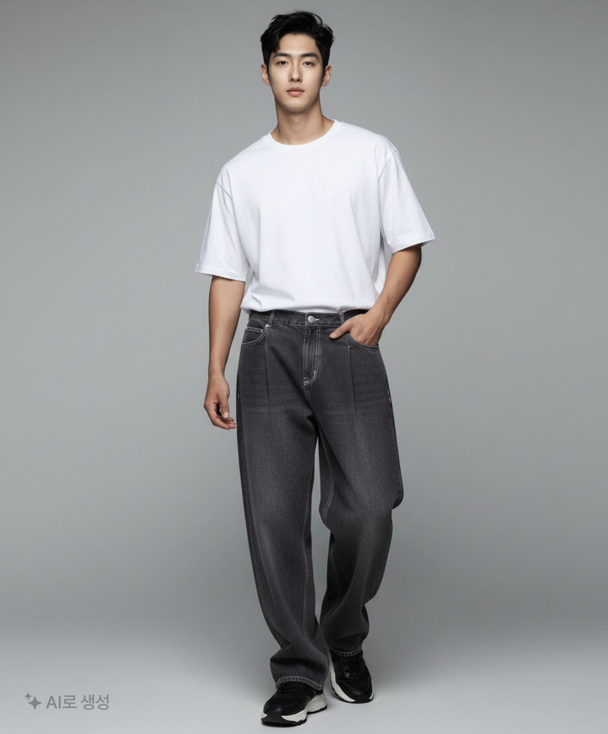 데케트(DECET) Deep Pleats Wide Jeans DCPT030Black 34