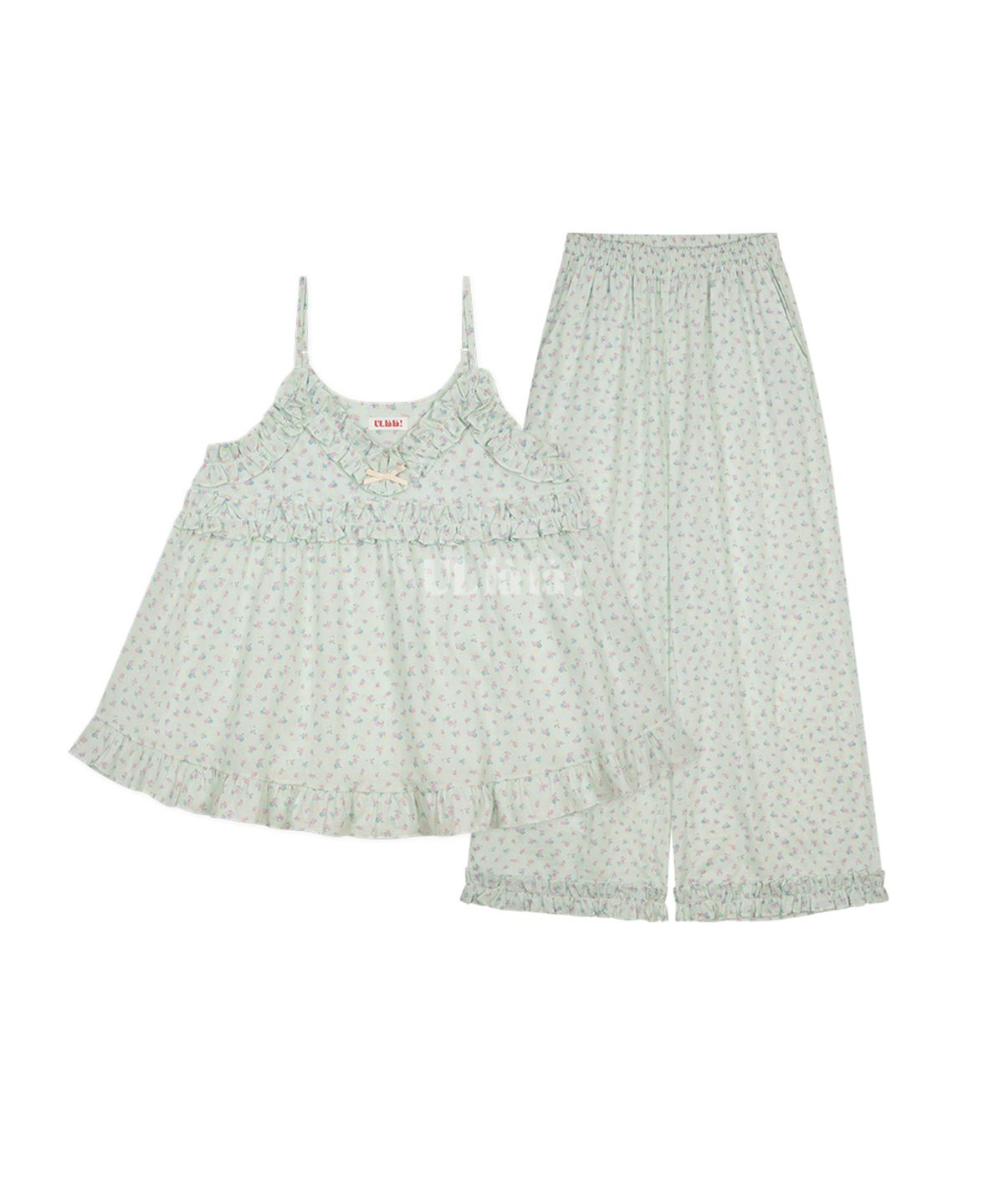 울랄라파자마(ULLALA PAJAMAS) [스크런치 증정] 안나케 나시 투피스 연민트 (60수)