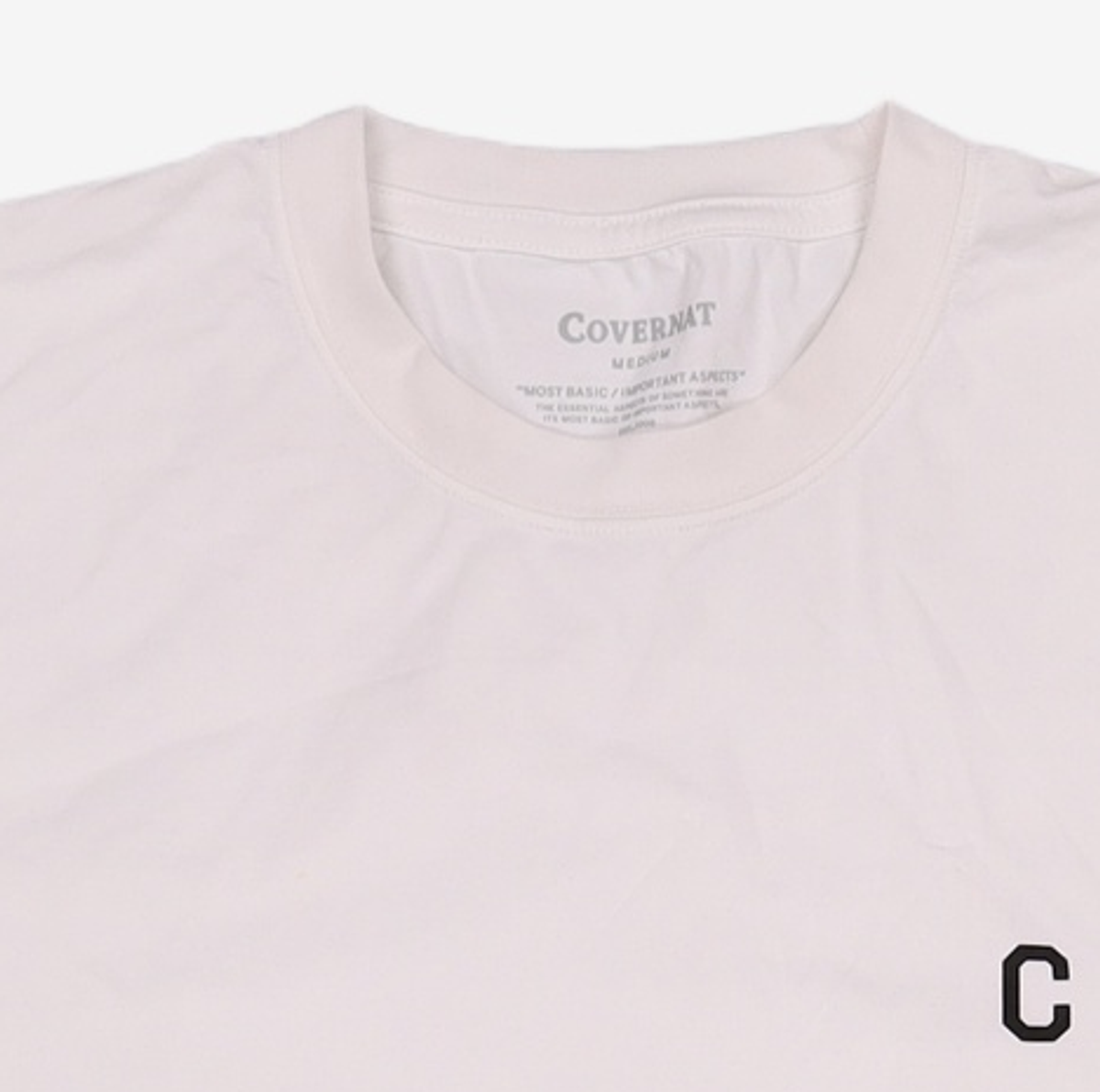 커버낫(COVERNAT) 소로나 스몰 C 로고 티셔츠 화이트 M