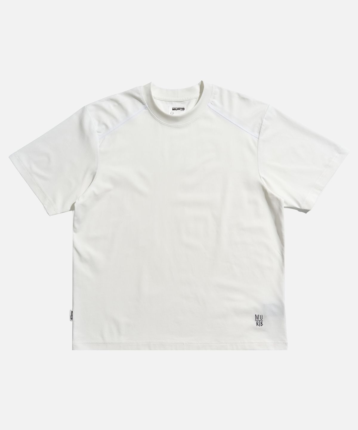 미드업데이트(MIDUPDATE) Panelled Raglan Short-Sleeve Tee white