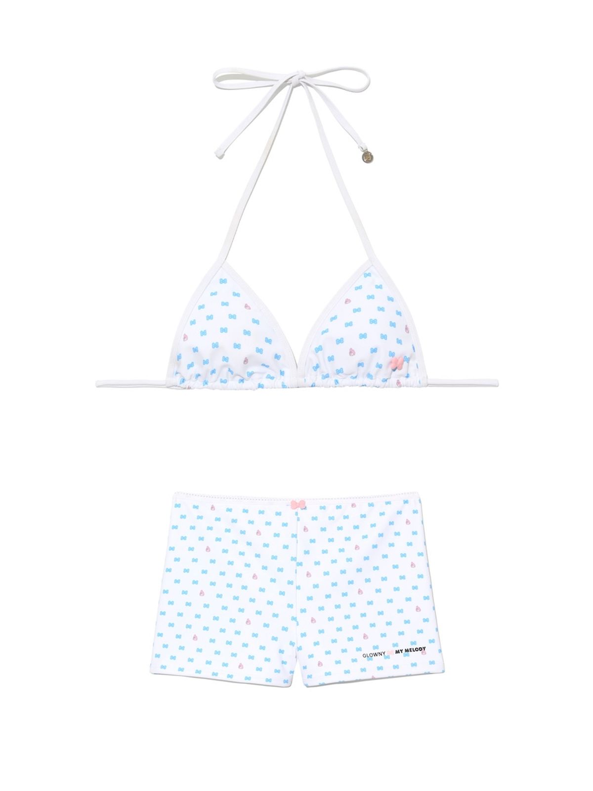글로니(GLOWNY) GLOWNY X MY MELODY MINI BOW BIKINI SET (WHITE)