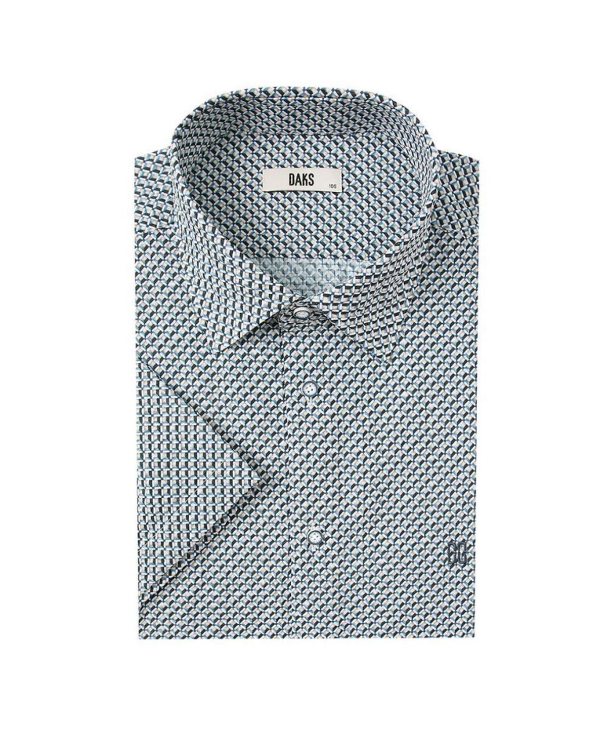 닥스셔츠(DAKS SHIRTS) 노케어 스퀘어 프린팅 드레스셔츠 레귤러핏_DMS1SHDS138N1
