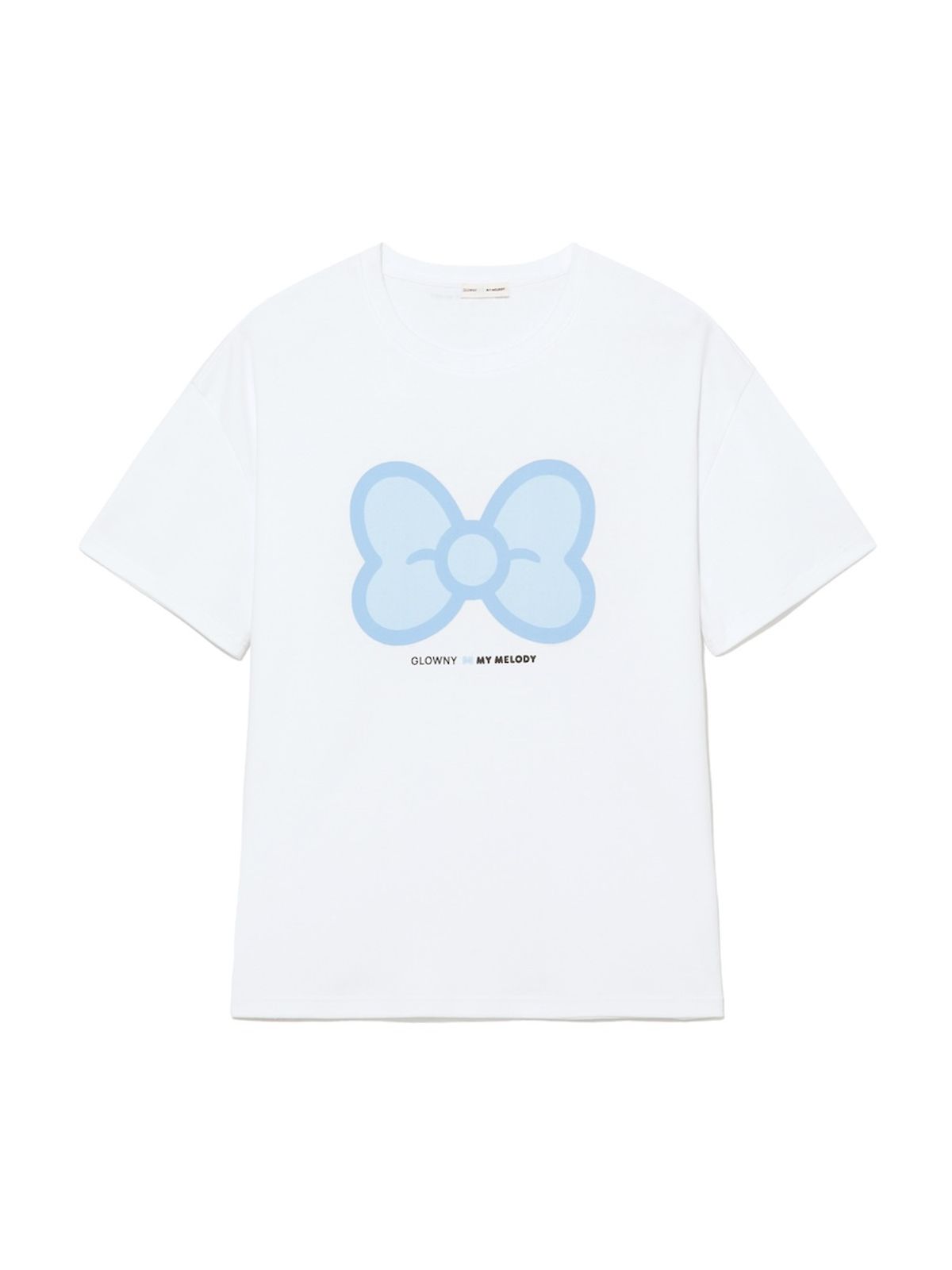 글로니(GLOWNY) GLOWNY X MY MELODY BIG BOW BOXY TEE (WHITE)