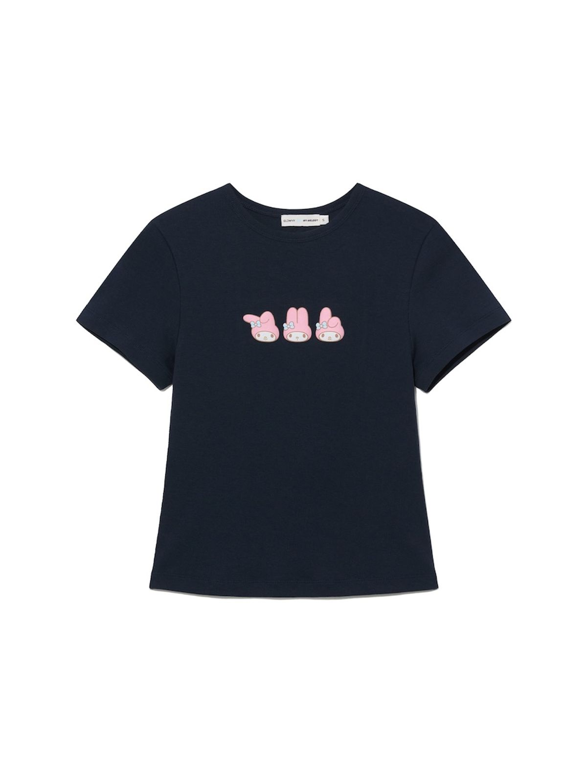 글로니(GLOWNY) GLOWNY X MY MELODY BABY TEE (NAVY)