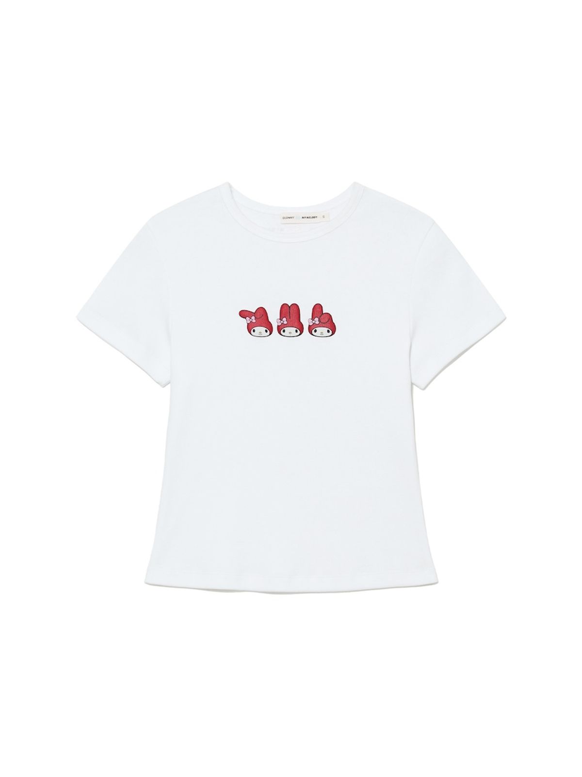 글로니(GLOWNY) GLOWNY X MY MELODY BABY TEE (WHITE)