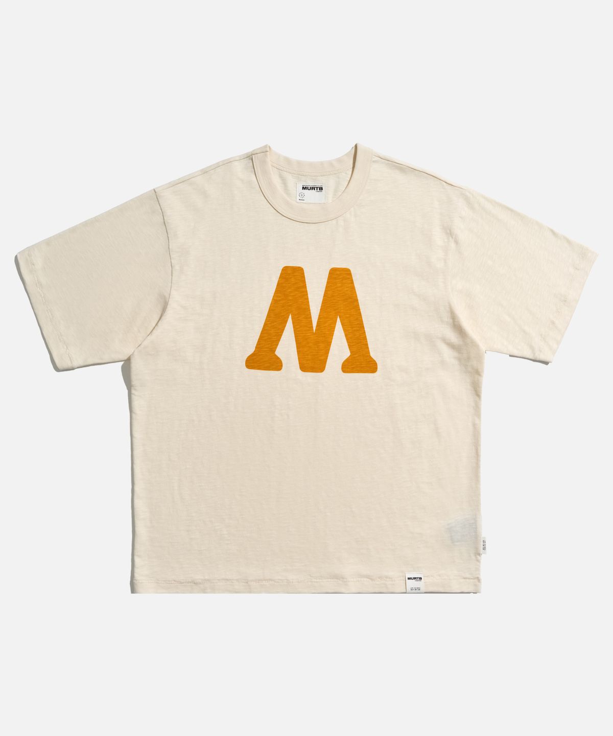 미드업데이트(MIDUPDATE) Vintage Varsity Lettering Tee cream