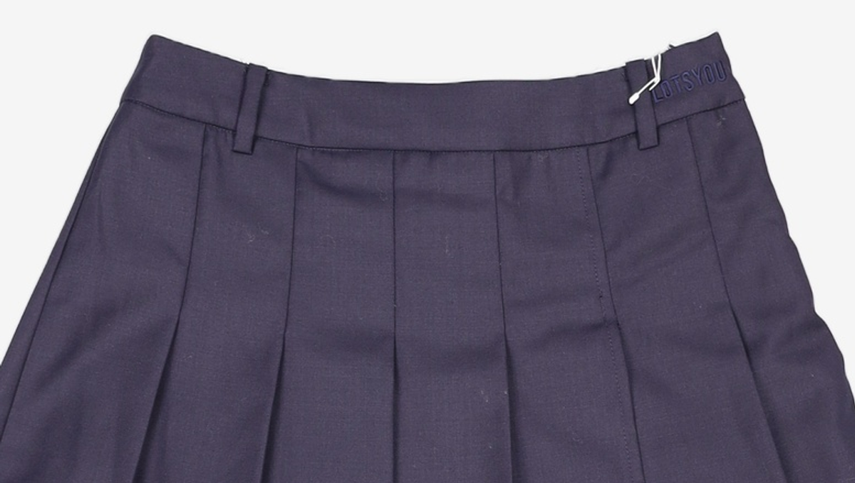 라츠유(LOTSYOU) First-date Pleats Skirt Navy o/s