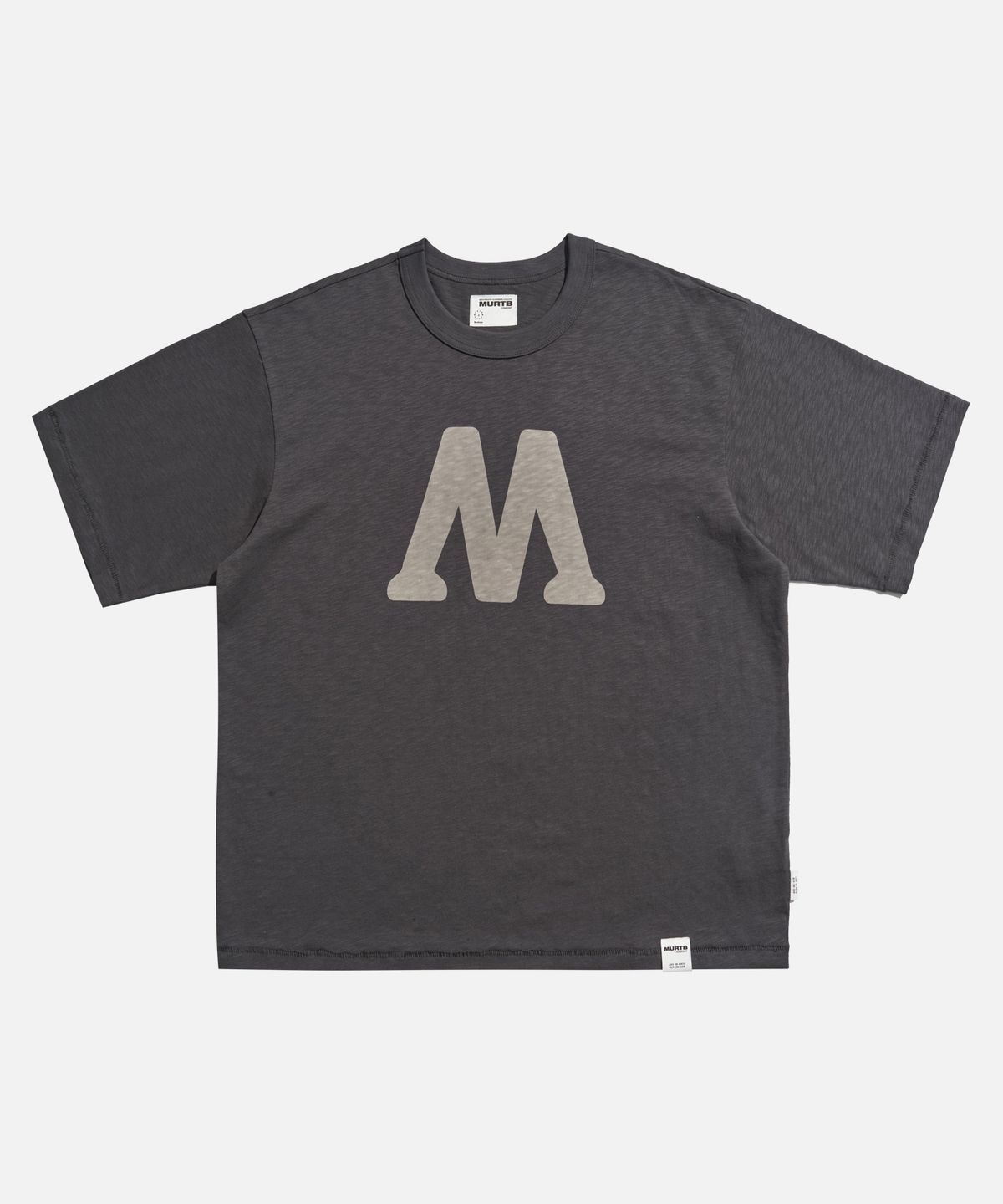 미드업데이트(MIDUPDATE) Vintage Varsity Lettering Tee black