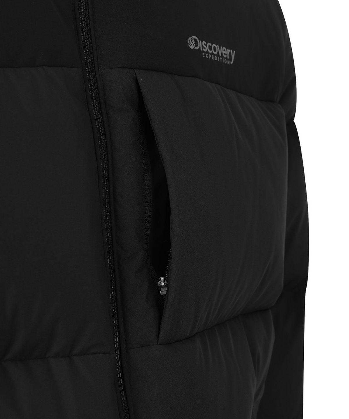 디스커버리 익스페디션(DISCOVERY EXPEDITION) 유니 반슬리 다운 숏패딩 (BLACK)