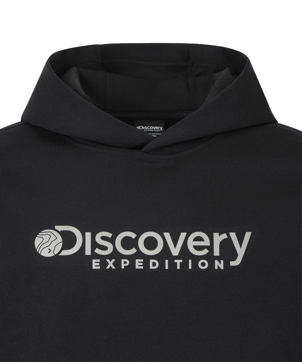 디스커버리 익스페디션(DISCOVERY EXPEDITION) 에센셜 로건 후드티 (BLACK)
