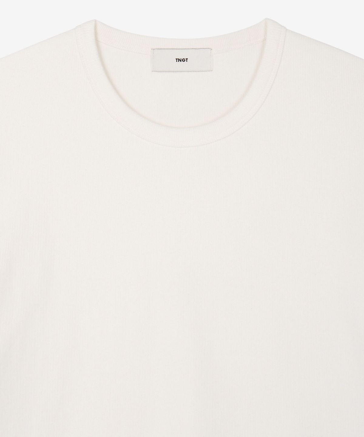 티엔지티(TNGT) Ribbed Slim Tee (White) TNTS6E215WT