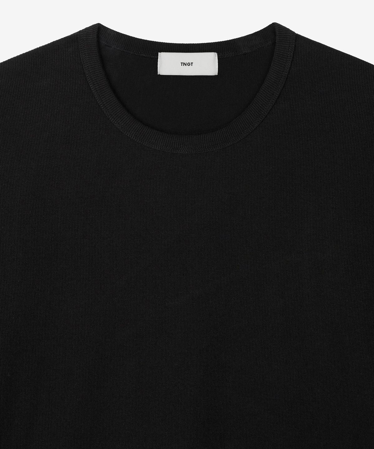 티엔지티(TNGT) Ribbed Slim Tee (Black) TNTS6E215BK