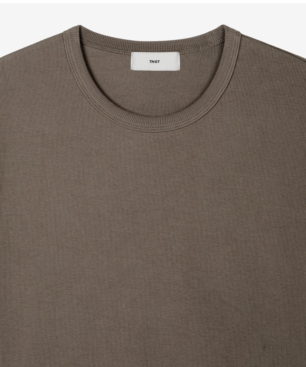 티엔지티(TNGT) Ribbed Slim Tee (Beige) TNTS6E215I2