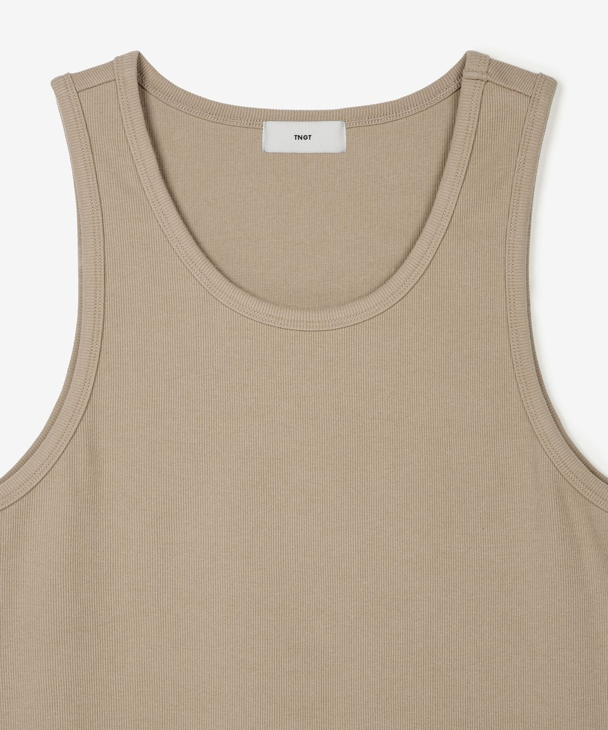티엔지티(TNGT) Ribbed Slim Sleeveless (Beige) TNTS6E216I2