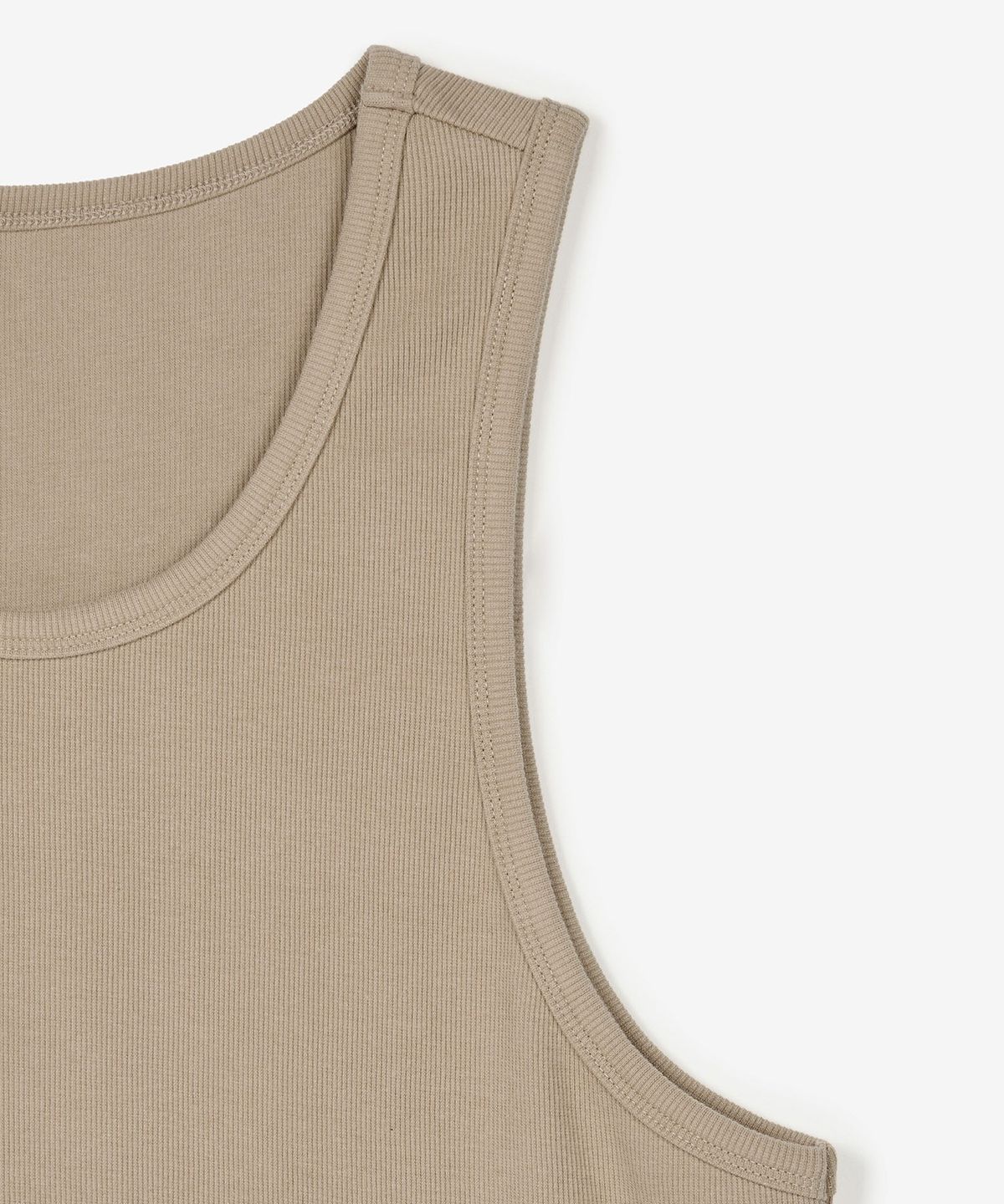 티엔지티(TNGT) Ribbed Slim Sleeveless (Beige) TNTS6E216I2