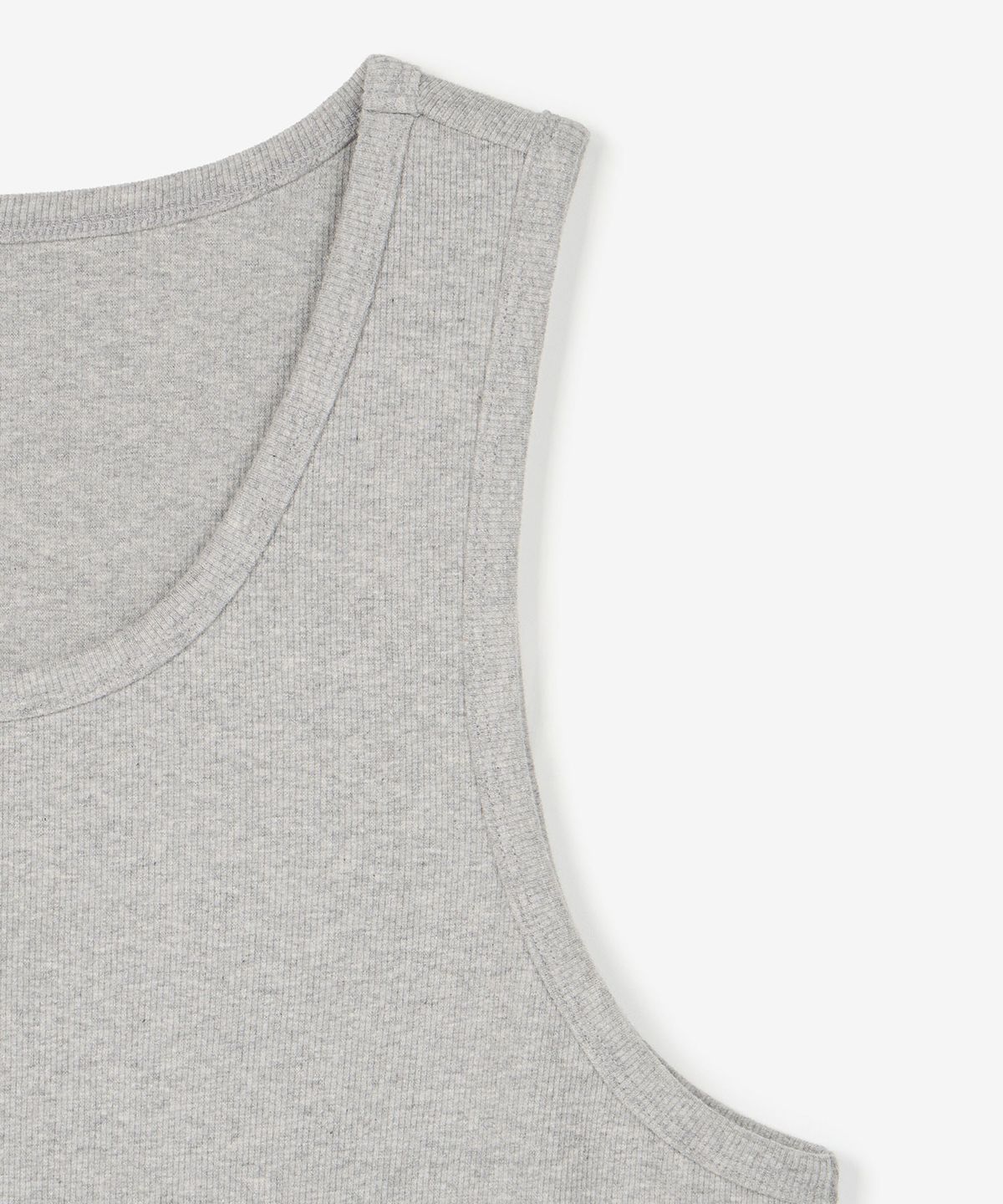 티엔지티(TNGT) Ribbed Slim Sleeveless (Melange Grey) TNTS6E216G2
