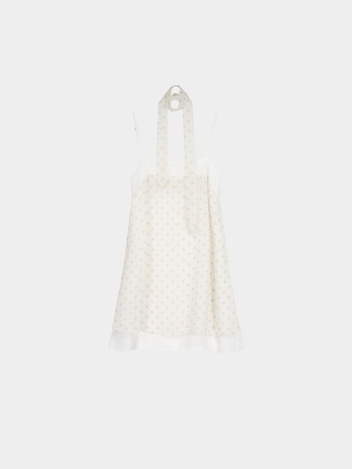그리트(GREET) 로텐 레이어드 도트 스카프 원피스_Loten Dress_Ivory