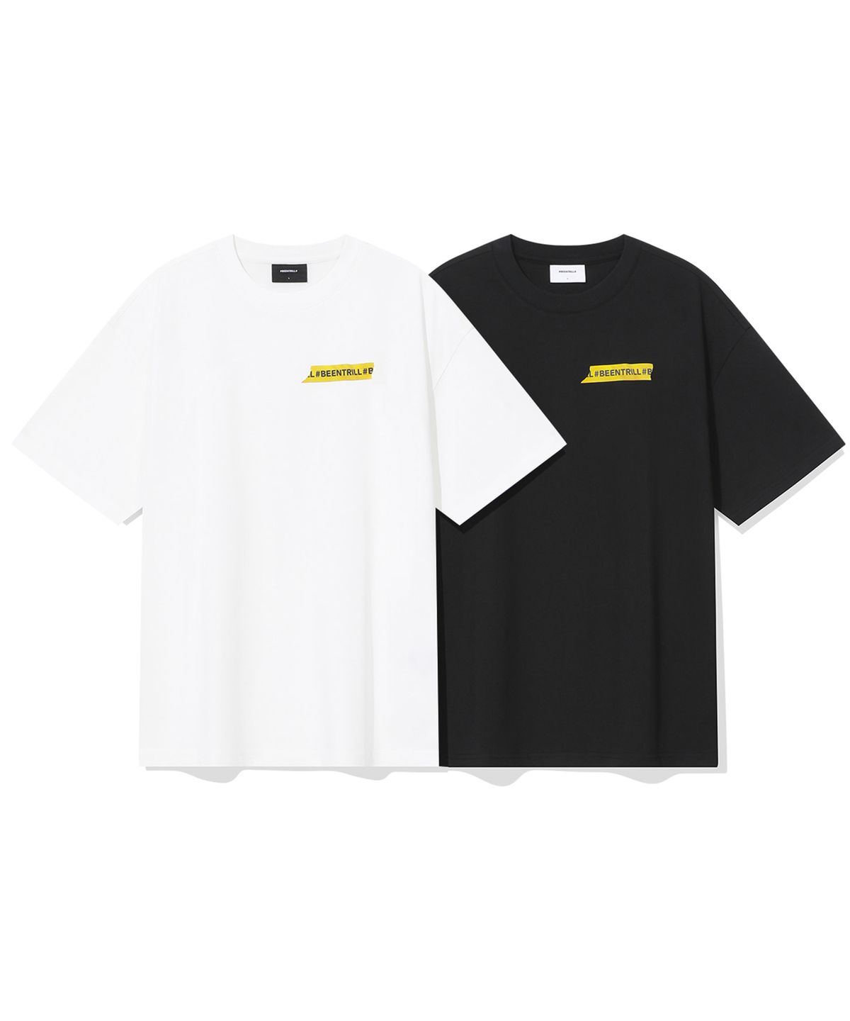 빈트릴(BEENTRILL) 빈트릴 마스킹테이프 티셔츠(블랙)